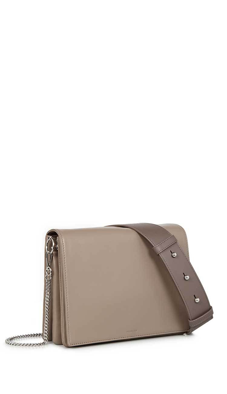 ALLSAINTS - Zep Leather Box Bag in Black