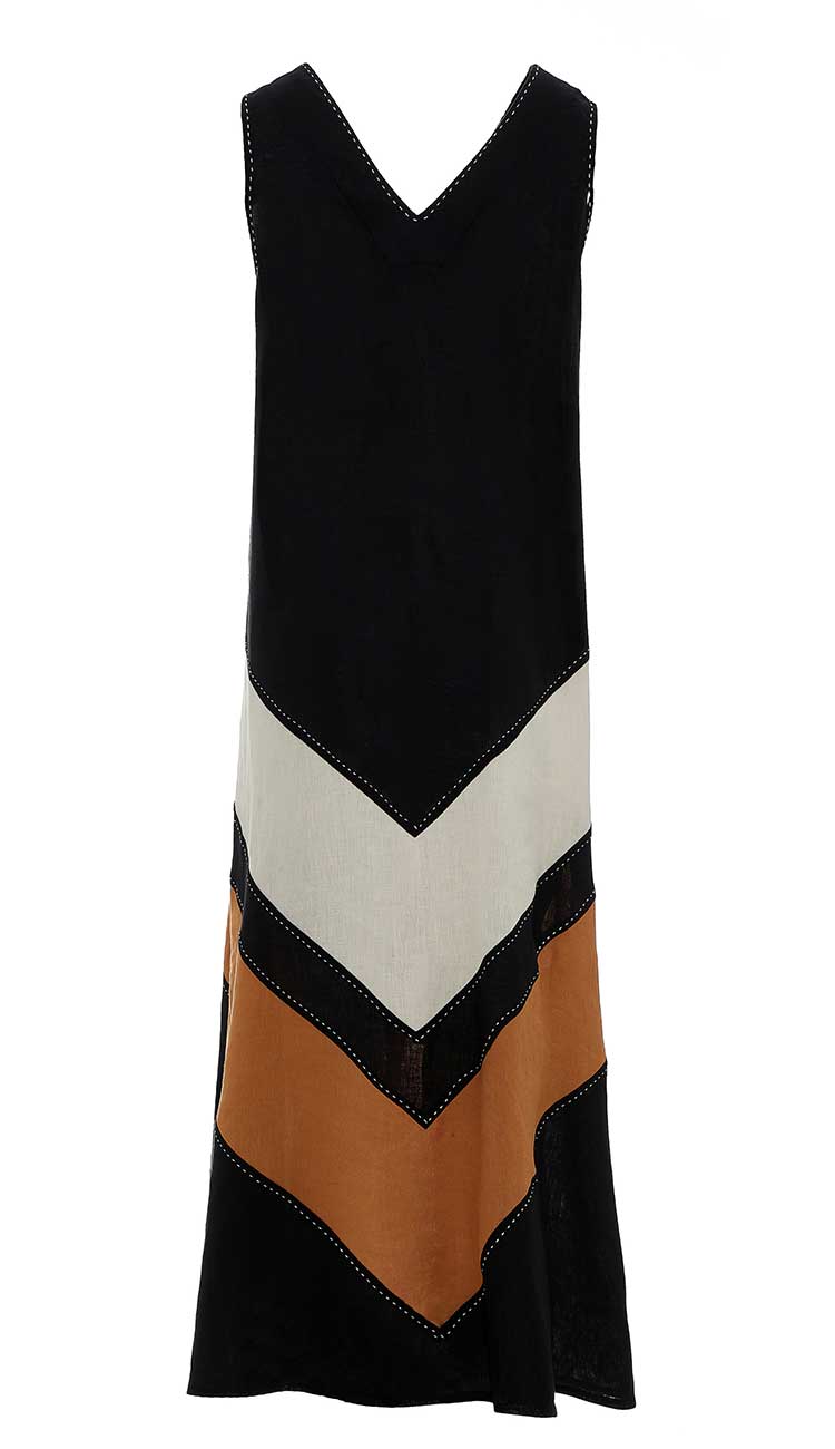 Ammoudi Dress by the Devotion Twins in 100% Linen back view - Paula & Chlo
