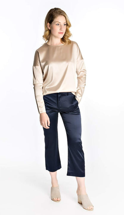 Ahlvar Gallery Ana silk pant in navy