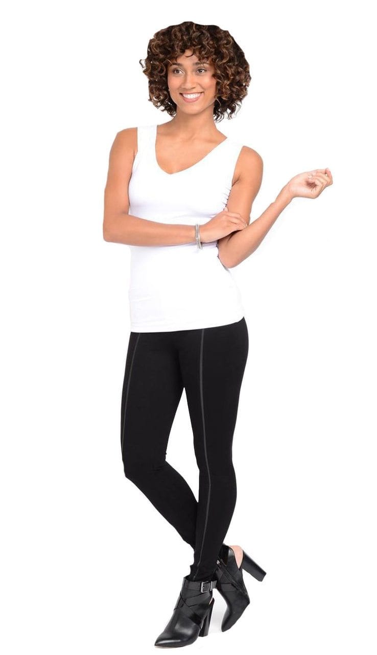 Leather Insert Legging