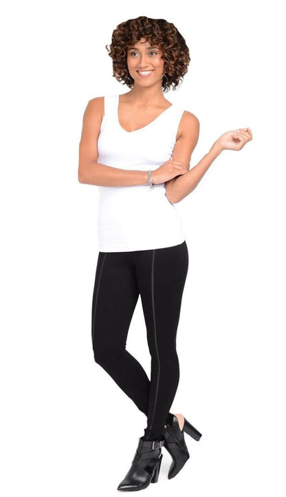 Leather Insert Legging