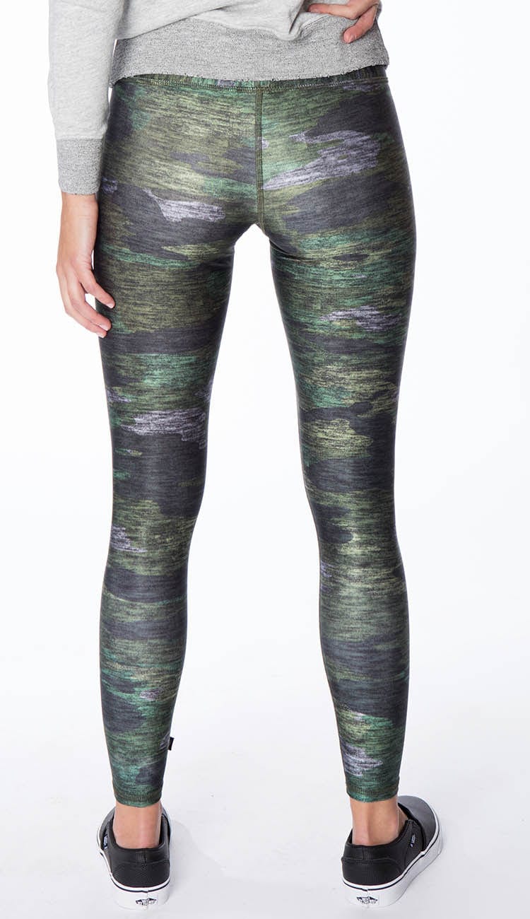 terez Green Heathered Camo Leggings back view