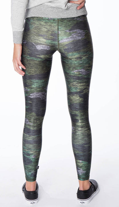 terez Green Heathered Camo Leggings back view