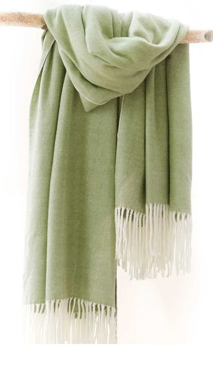 Beach Grass Adirondack Herringbone Woven Throw - Paula & Chlo