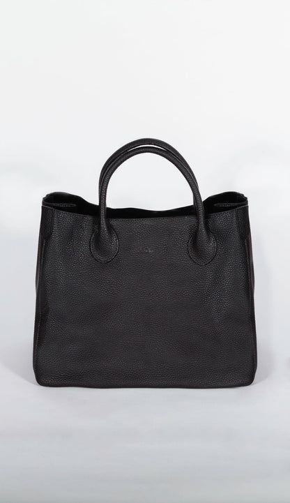 NYC Jet Black Beck Medium Tote Front View