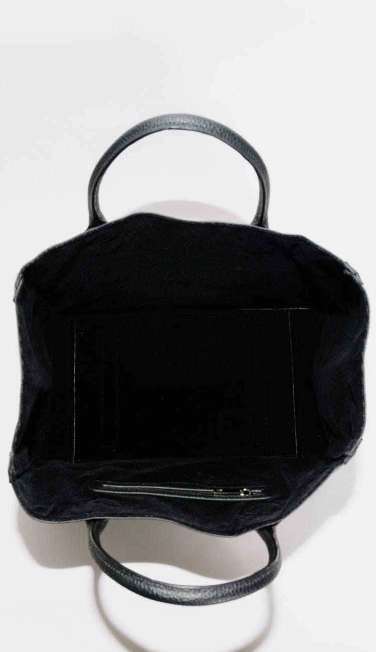 NYC Jet Black Beck Medium Tote interior view