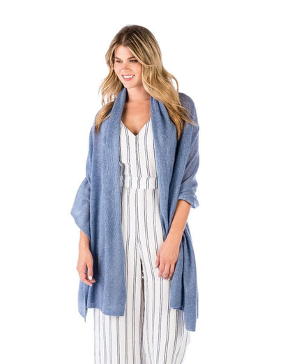 ALASHAN BREEZY TRAVEL WRAP CAPE COD BLUE