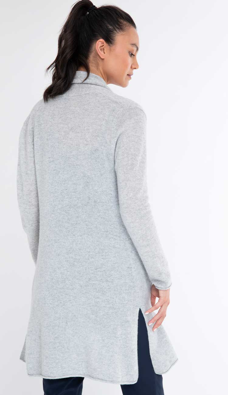 claudia nichole cashmere breezy duster back view - paul and chlo