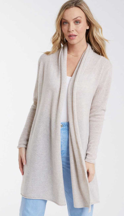 claudia nichole cashmere breezy duster latte - paula and chlo