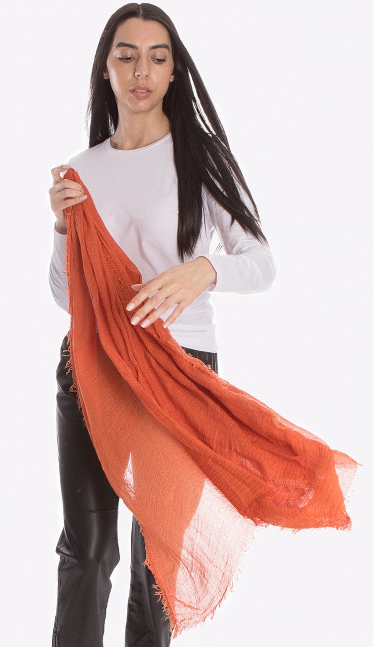 ruby zaar boho shawl scarf burnt orange