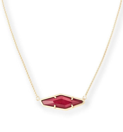 Beth Pendant Necklace in Burgundy Illusion