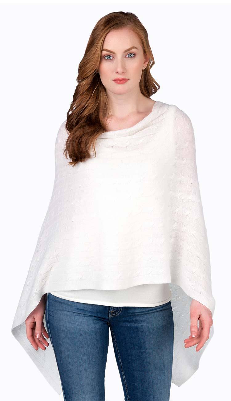 Cashmere Cable Topper - Claudia Nichole by Alashan Cashmere