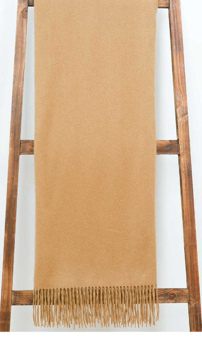 Camel Classic Merino and Cashmere Throw - Paula & Chlo