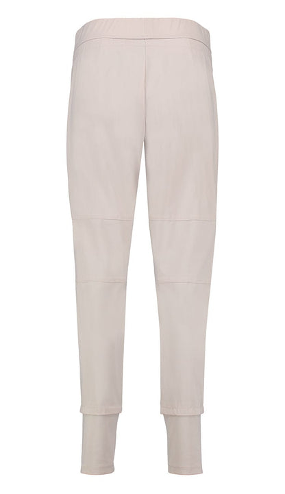 Raffaello Rossi Candy Pant in slate gray, women’s slim jogger pant with drawstring waist and zip pockets - back view