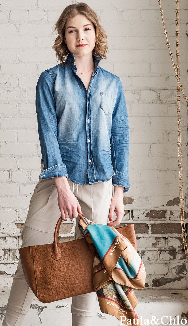 Raffaello Rossi Candy Pant in kalk, women’s slim jogger pant with drawstring waist and zip pockets