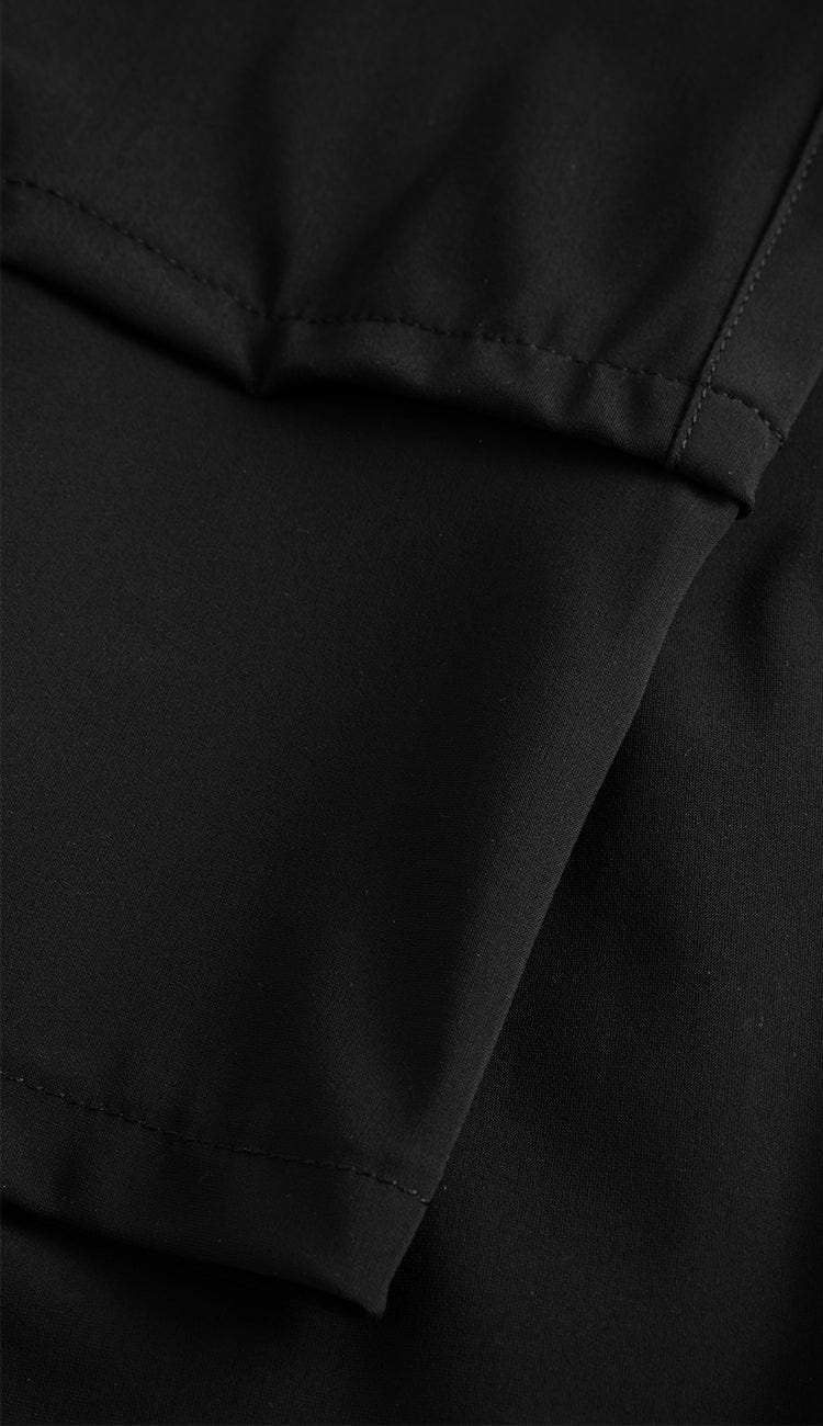 Raffaello Rossi Candy Pant in black, women’s slim jogger pant ankle detail