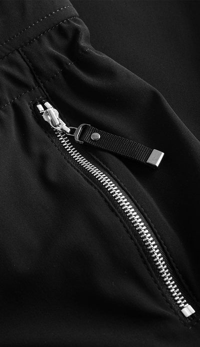 zip pocket detail - candy pant in black
