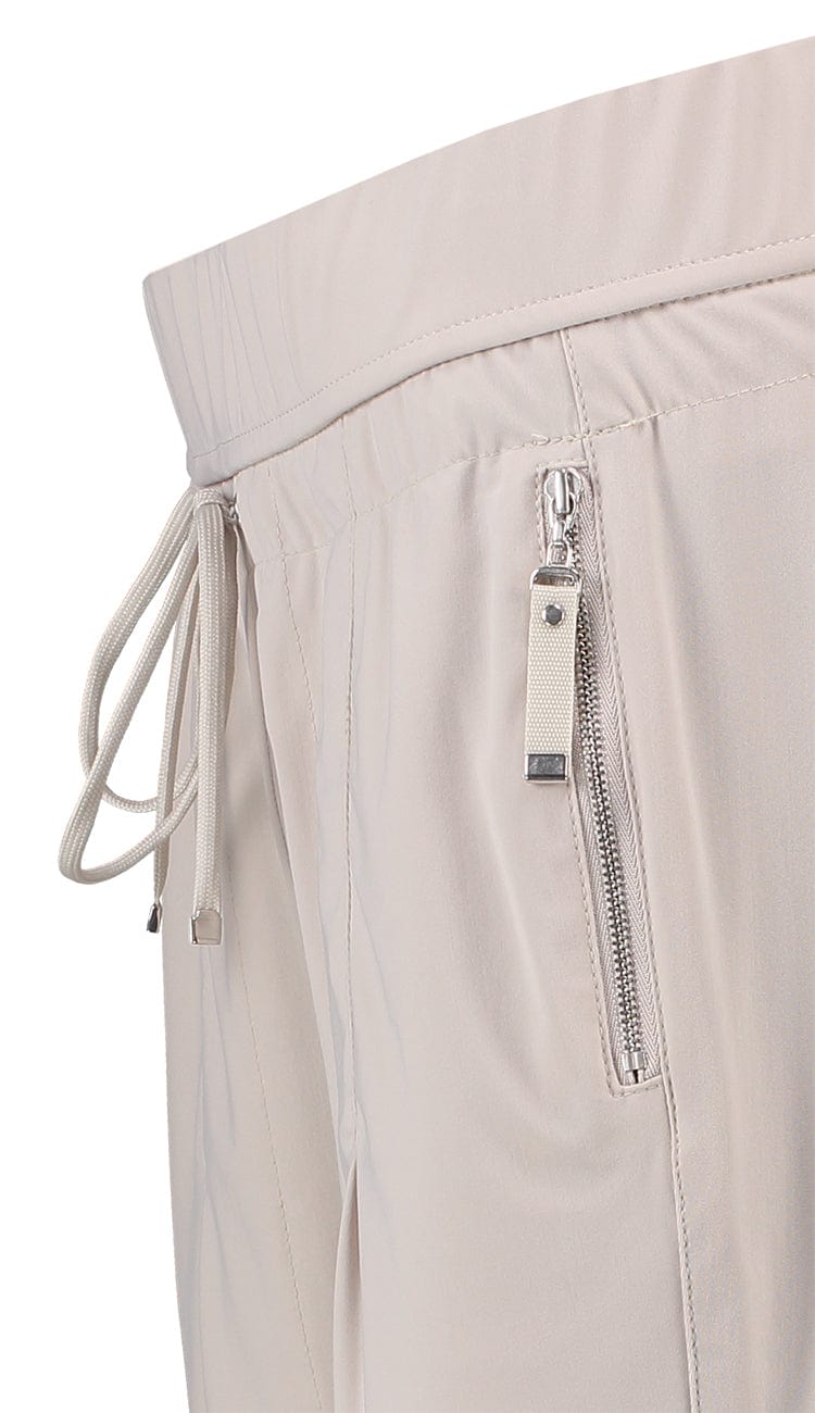 Raffaello Rossi Candy Pant in kalk  women’s slim jogger pant with drawstring waist and zip pocket detail