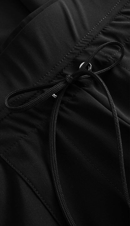 Raffaello Rossi Candy Pant in slate gray, women’s slim jogger pant with drawstring waist  detail