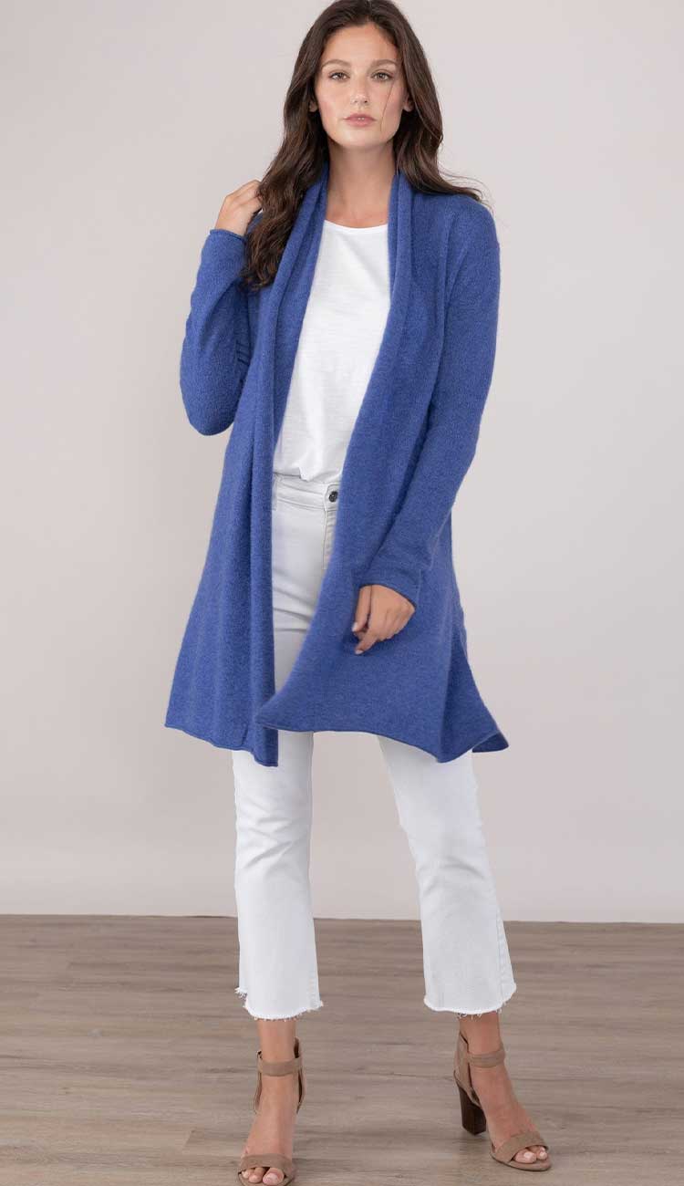 cape code breezy duster with white pants