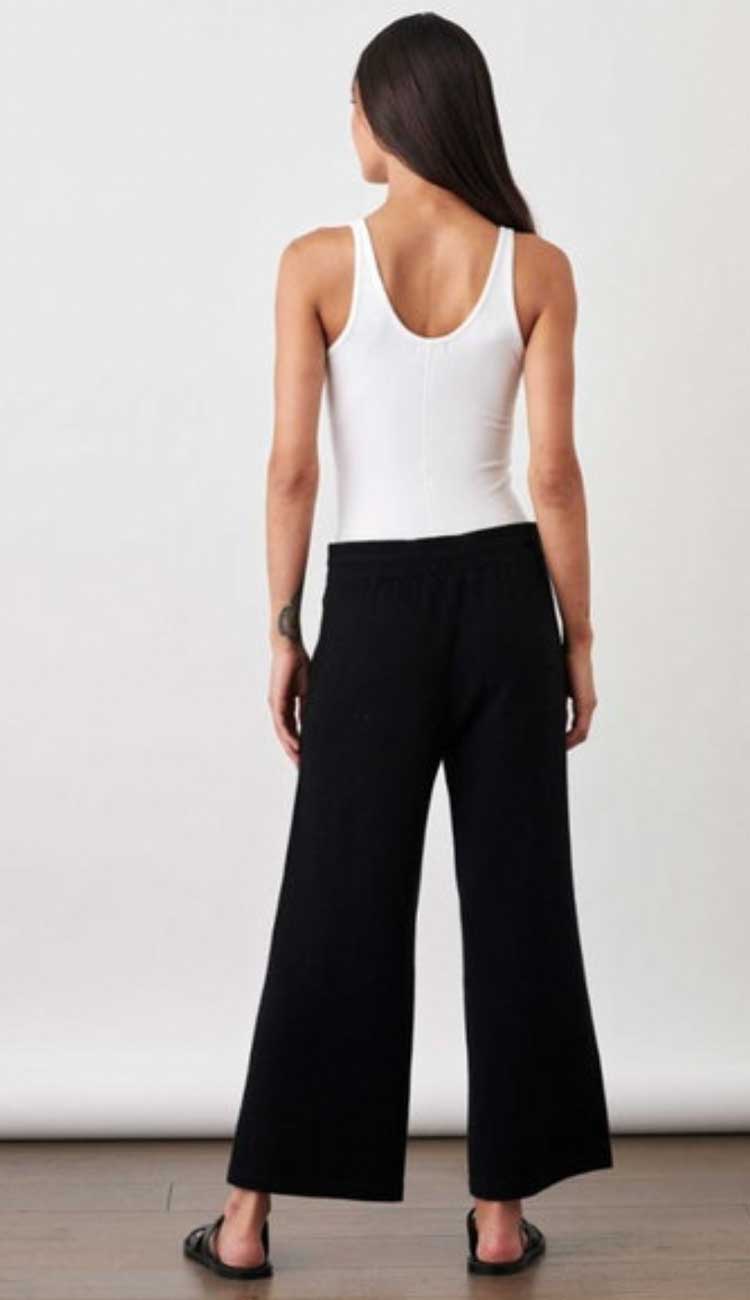 Cashmere Cropped Wide Leg Pant