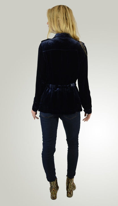 Velvet Army Jacket Navy 
