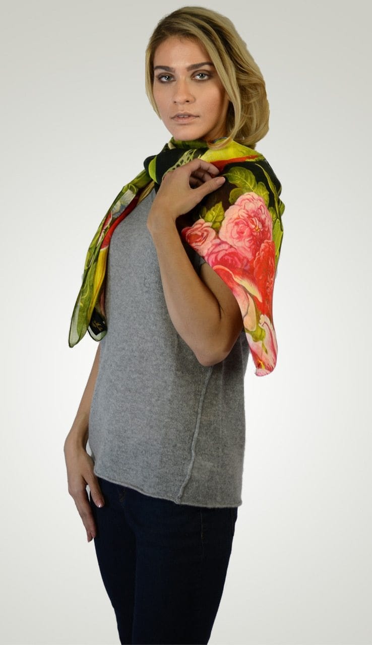 Wind and Roses Cashmere Modal Scarf