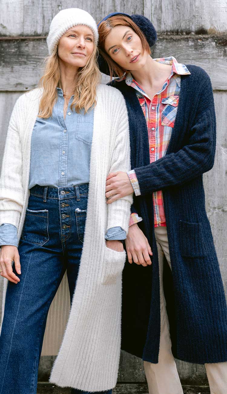 Cambridge Duster in Winter and Cambridge Blue by MerSea - Paula & Chlo