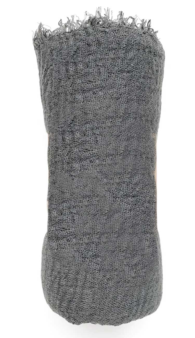 boho scarf in charcoal 