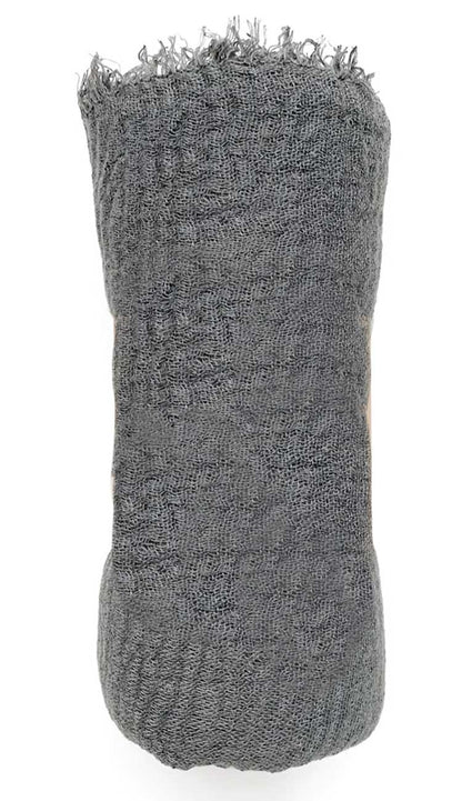 boho scarf in charcoal 