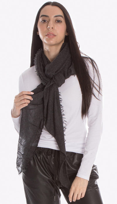 charcoal grey cashmere love scarf by grisal