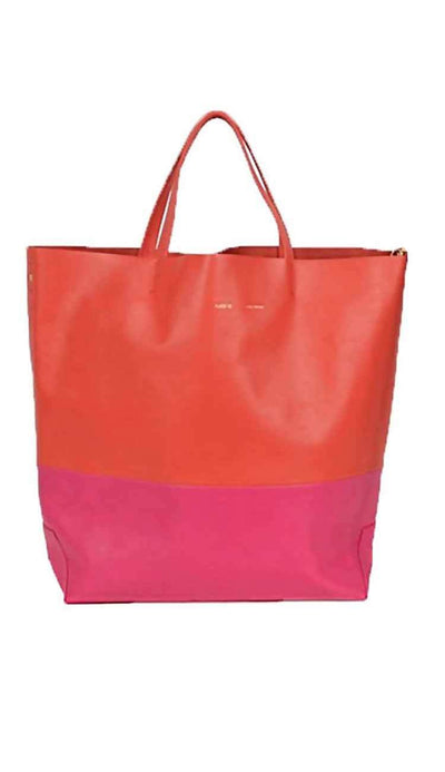 coral and fuchsia alice d tote front view