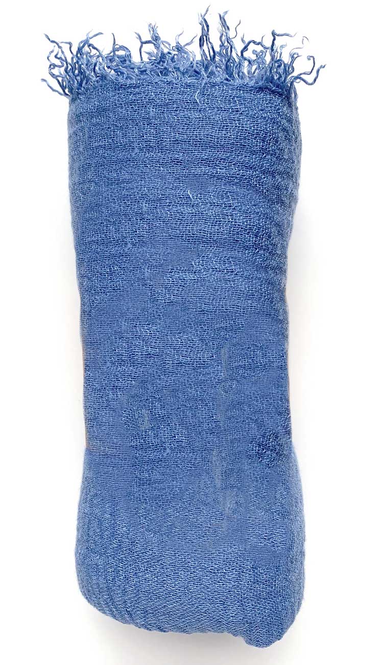 boho scarf in cornflower
