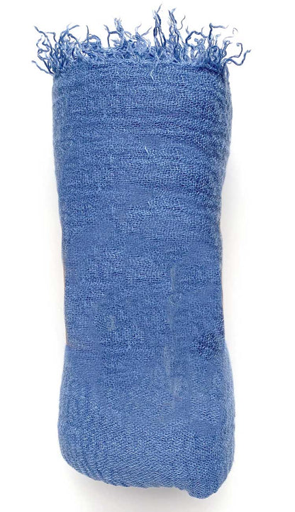boho scarf in cornflower