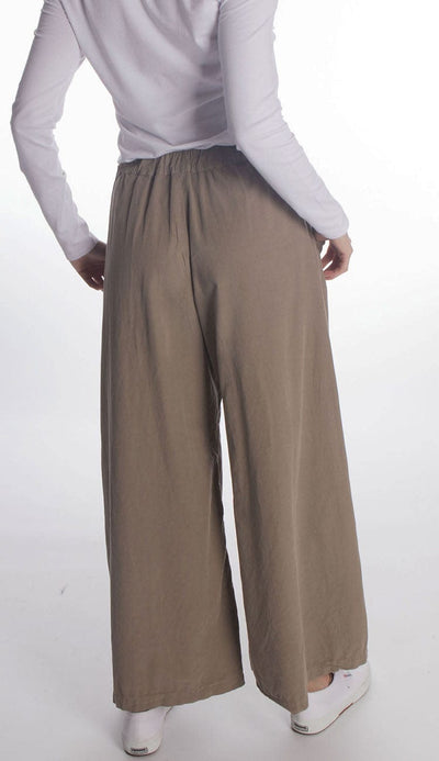 wendy wide leg micro cord pant by cp shades in elephant beige back view