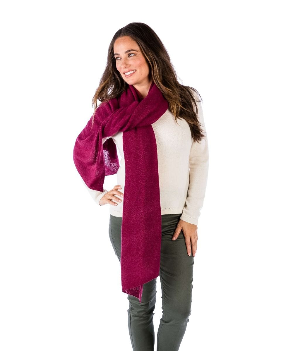 ALASHAN BREEZY TRAVEL WRAP IN CRANBERRY 