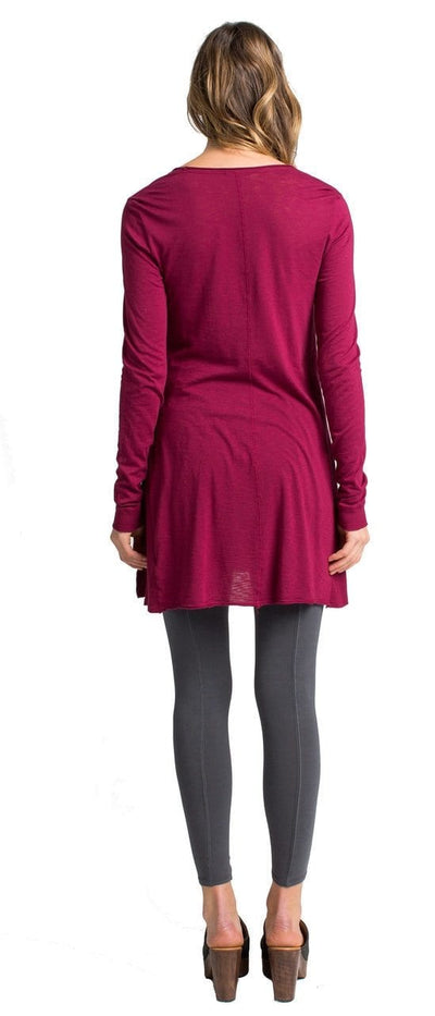 Lily Scoop Neck Tunic - Ox Blood