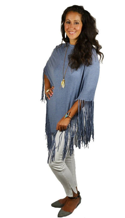 Hankie Poncho Fringe 100% Cotton