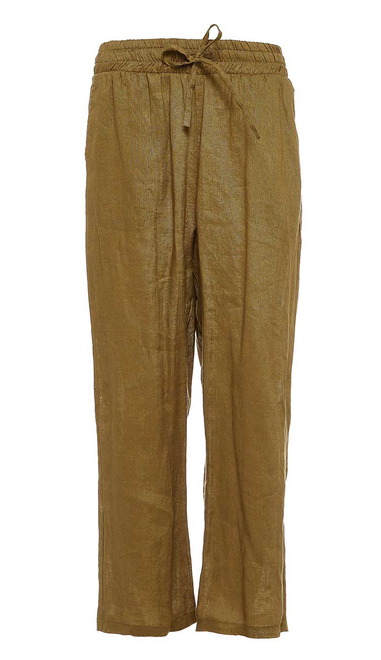 Elia Drawstring linen pants by the Devotion Twins at Paula & Chlo