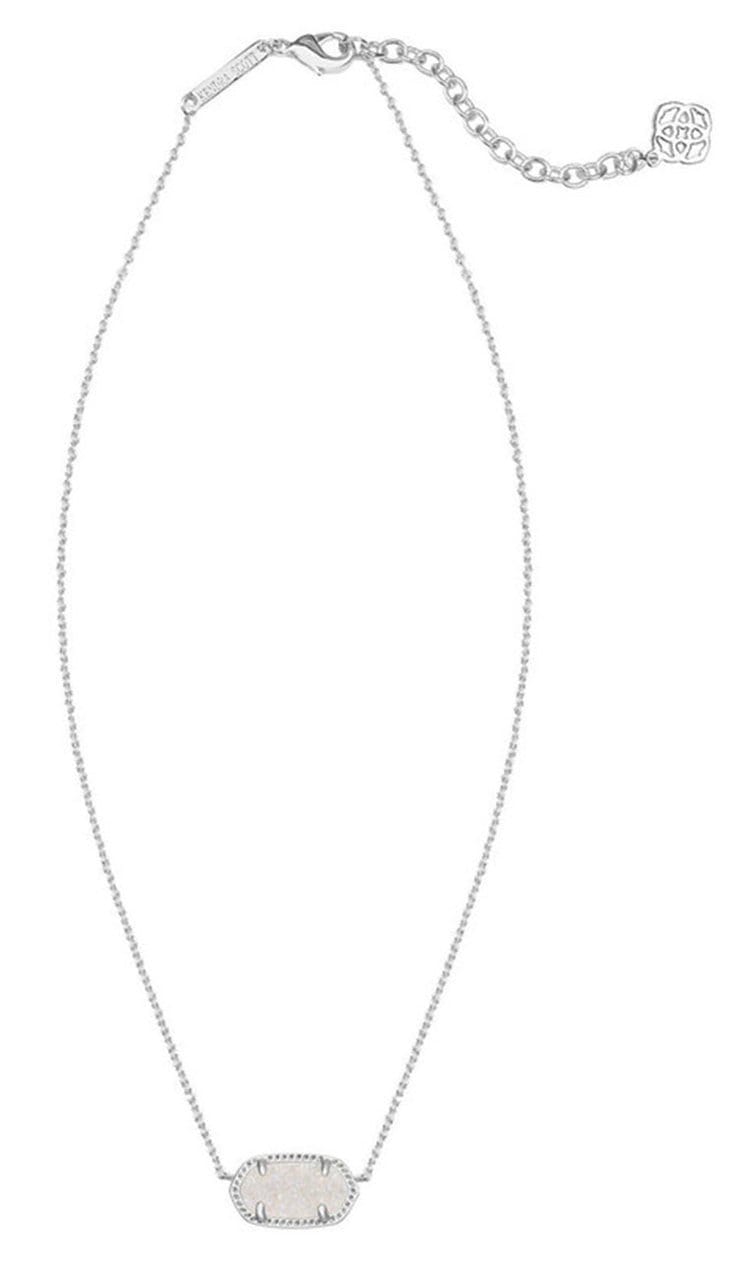 Iridescent Drusy Rhodium Elisa Necklace BY KENDRA SCOTT