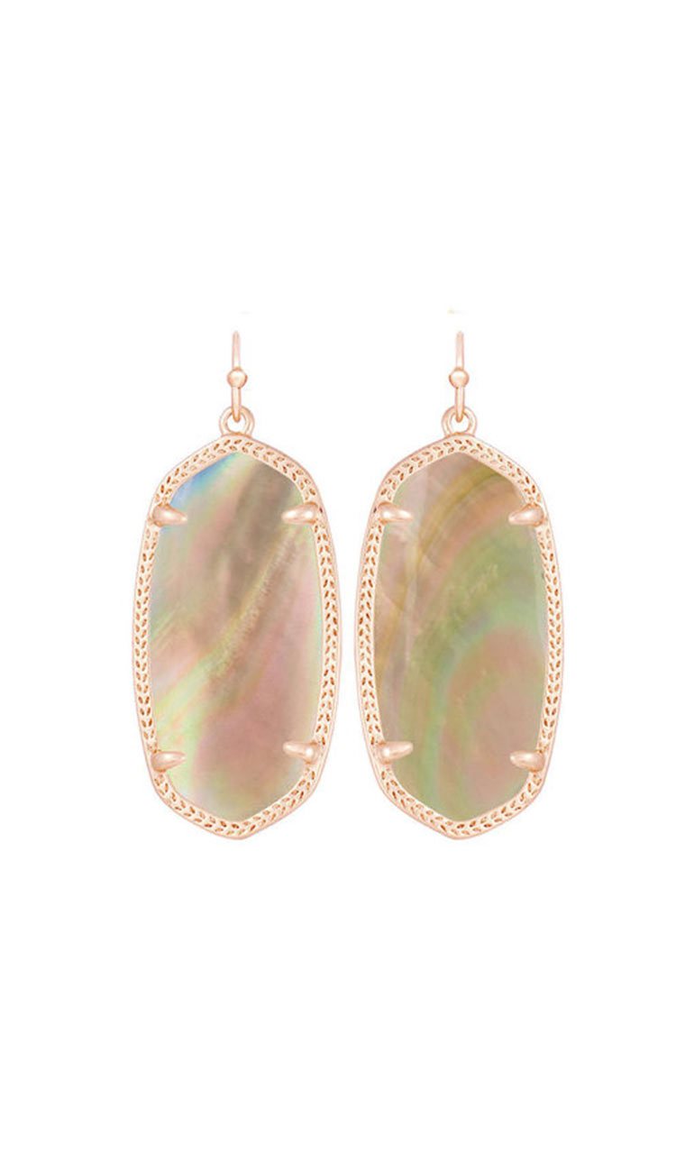 elle earrings by kendra scott in brown pearl