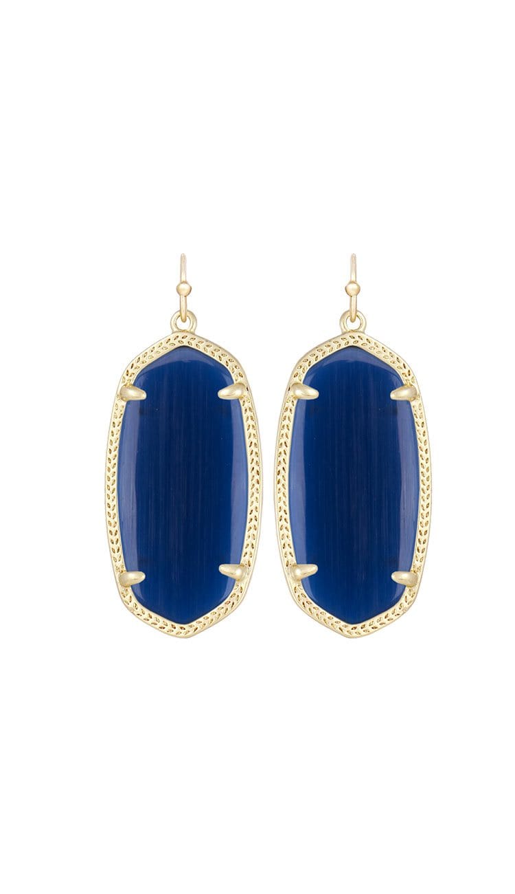 Elle earrings by kendra scott in navy cat's eye