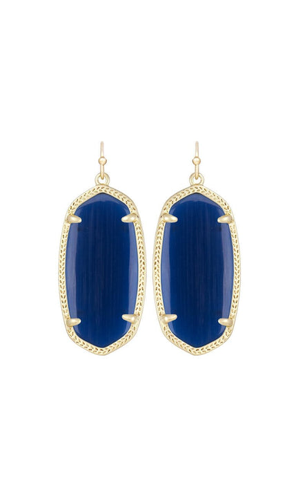 Elle earrings by kendra scott in navy cat's eye