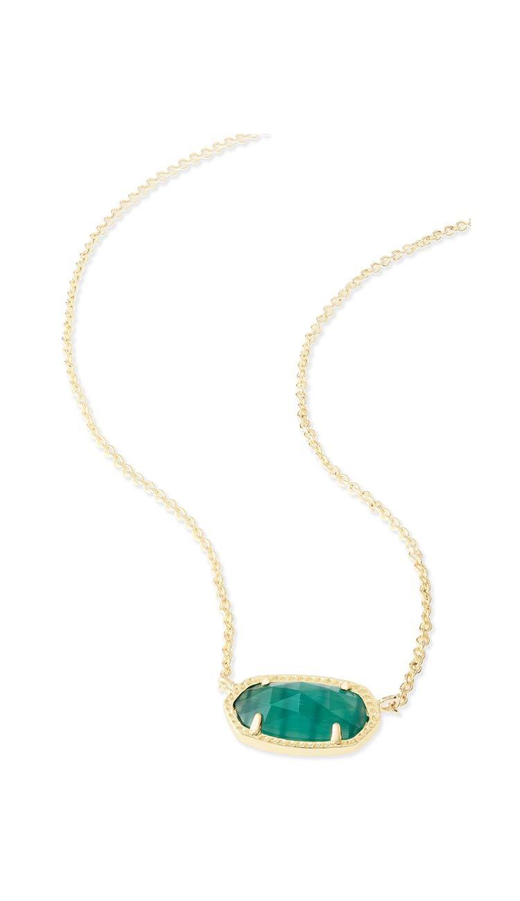 Emerald Cat's Eye Elisa Pendant Necklace BY Kendra Scott