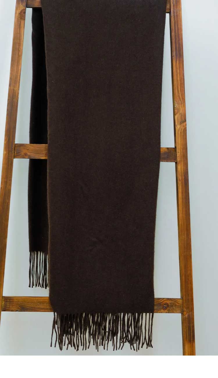 Espresso Classic Merino and Cashmere Throw - Paula & Chlo