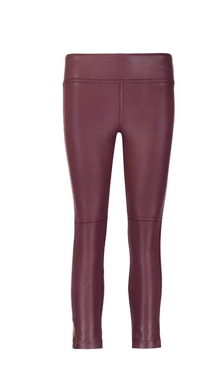 coated gemma skimmer mid-rise vegan leather by David Lerner in bordeaux