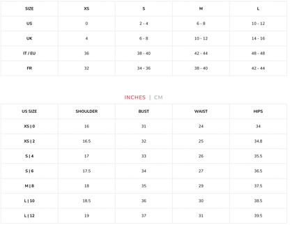 goldie size chart for ruffle