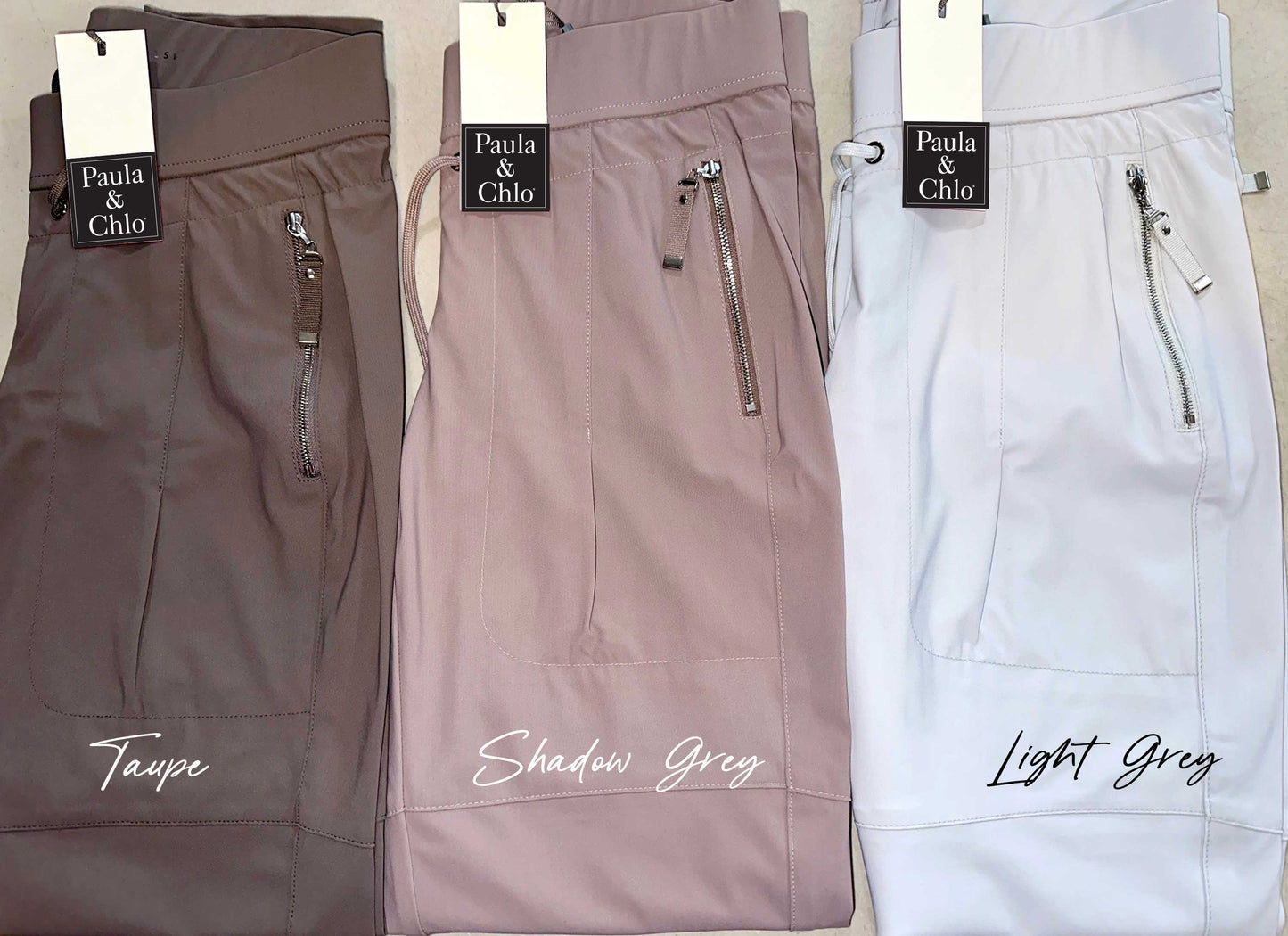 Raffaello Rossi Candy Pant comparison Taupe, Shadow Grey and Light Grey - 