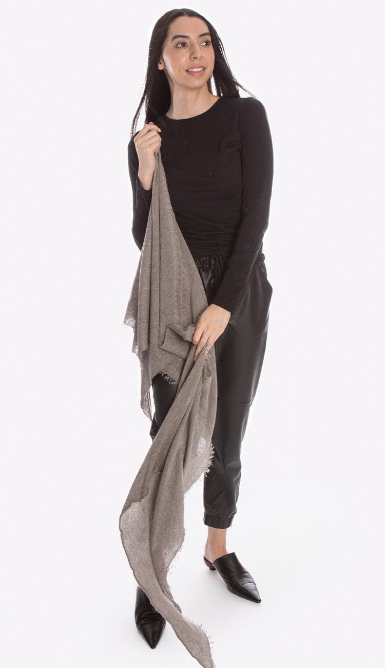 Cashmere love scarf microstripe griege by grisal