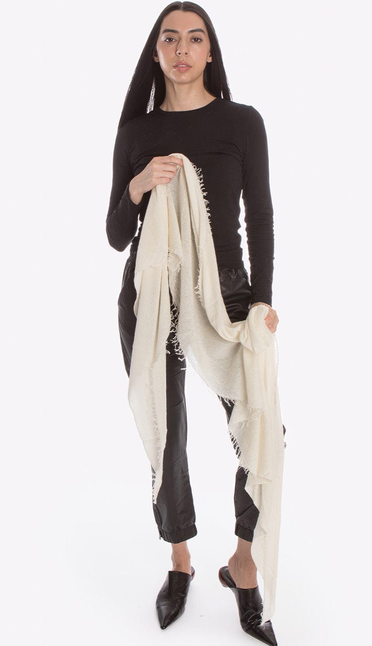 cashmere white milk love scarf by grisal